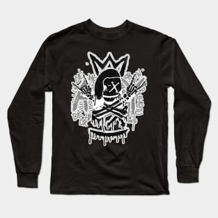 BAD AMY ''CROSSBONES'' (NEGATIVE LOGO) Long Sleeve T-Shirt